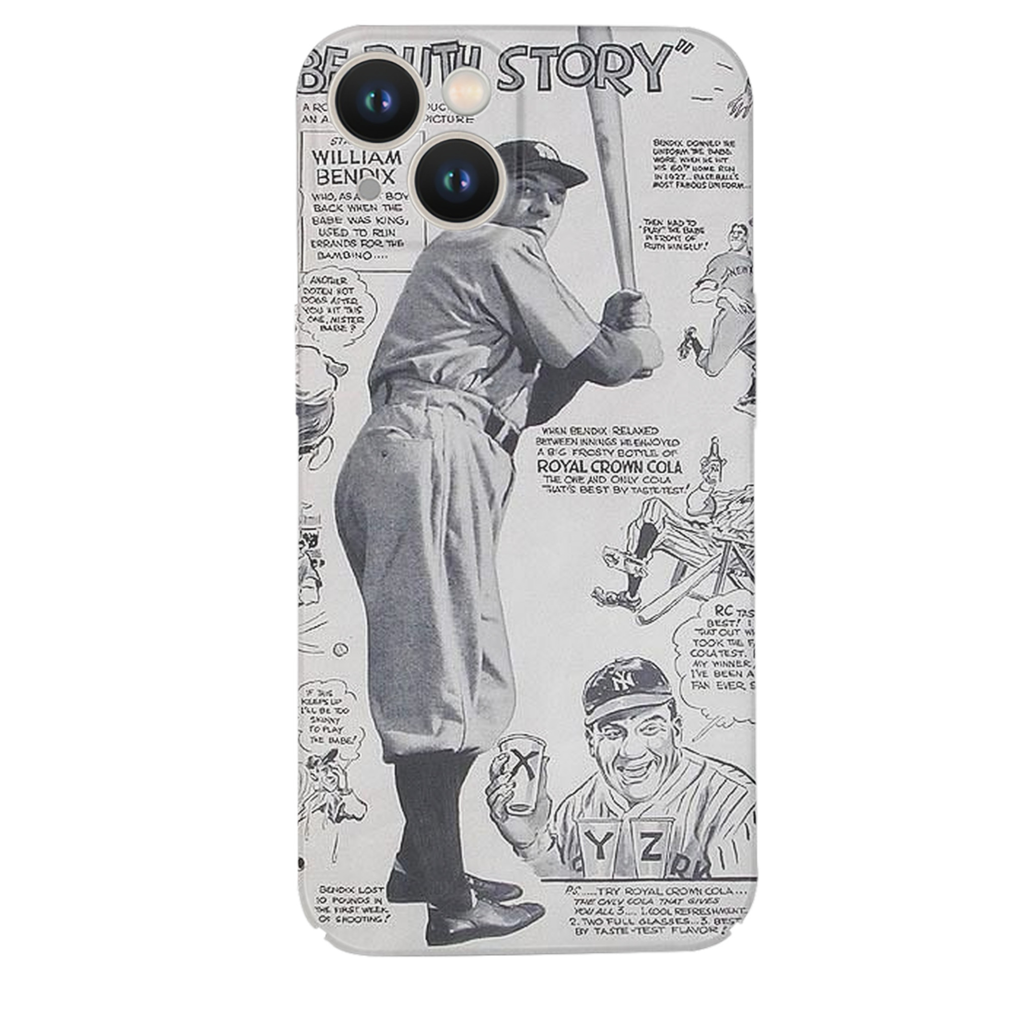 Babe Ruth 36 IPhone 14 Series Full-Cover Hard Case – Shockproof With Raised Camera Protection – Precise Cutouts, Wireless Charging Compatible – Durable, Anti-Yellowing, Easy To Clean